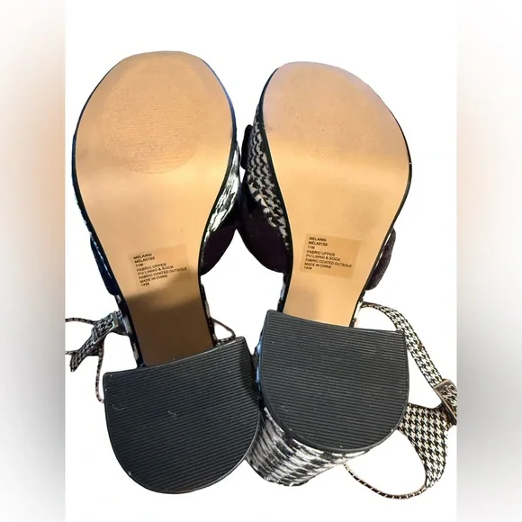 Betsey Johnson NWT Sz 11 Melanni Houndstooth Platform Heels with Black Bow SH297 - Picture 8 of 15